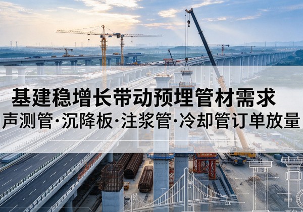 崇义基建稳增长带动预埋监测管材需求，声测管、沉降板、注浆管订单持续放量